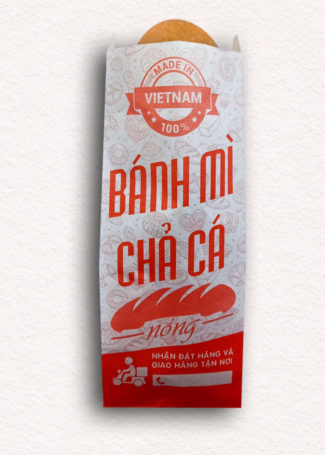 In 10000 túi giấy bánh mì ở Quảng Bình (mã tbm_2616) giấy Kraft chất lượng
